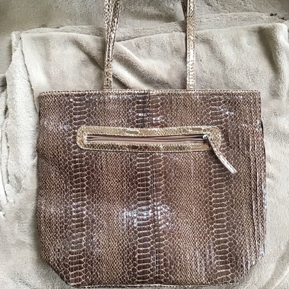Brown and Gold Snakeskin Shoulder Bag NWOT - Picture 6 of 7